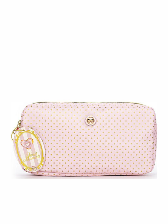 Tri-coastal Sweet Pastels Pink Dots Toiletry Bag
