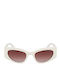 Liu Jo Damen Sonnenbrille mit Weiß Kunststoff Gestell und Rosa Verlaufsfarbe Linse LJ792S-101