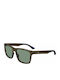 Zeiss Men's Sunglasses with Brown Plastic Frame and Green Lens S0390362