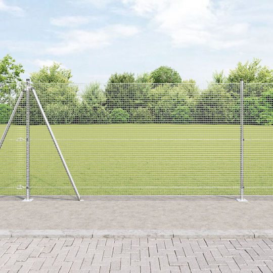 vidaXL Wire Fencing Galvanized Set Silver 1.2x25m