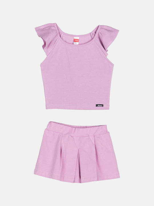 Joyce Kinderbekleidungssets mit Shorts Flieder 2 Stück