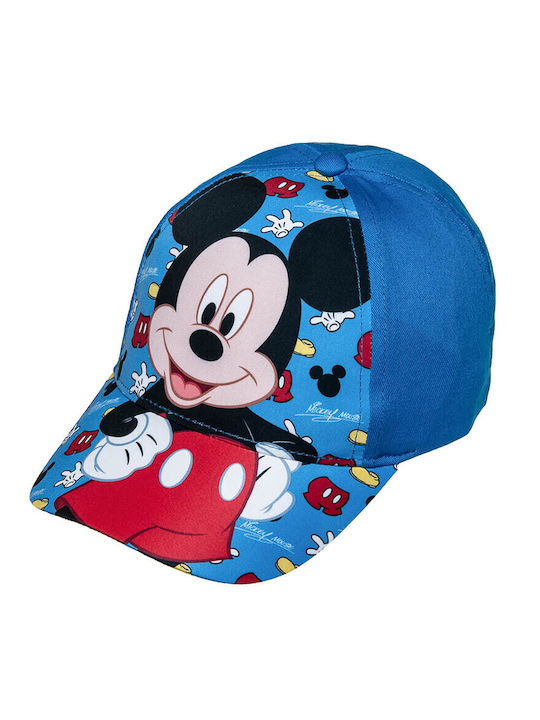 Disney Παιδικό Καπέλο Jockey Υφασμάτινο Mickey Mouse Μπλε