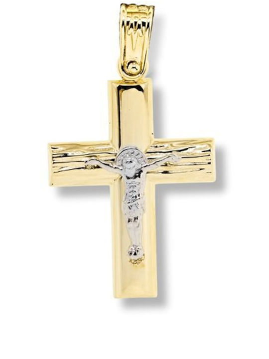Paraxenies Gold Cross 14K with the Crucified