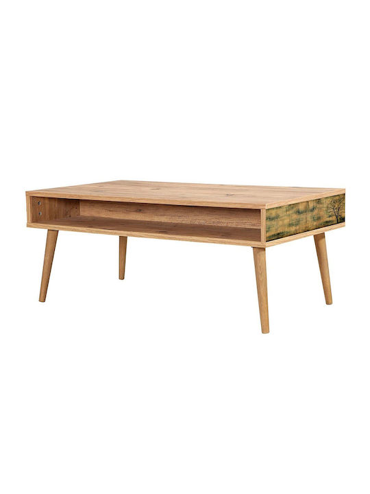 Rectangular Central Coffee Table Viva Wooden Mu...