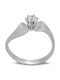 Savvas Design Единичен камък от Бяло злато 18K