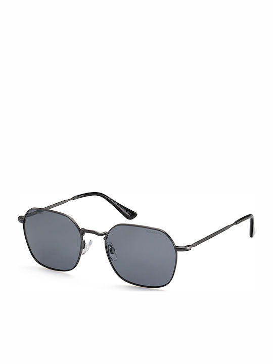Solano Unisex Γυαλιά Ηλίου με Μαύρο Μεταλλικό Σκελετό και Μαύρο Φακό SS10532A