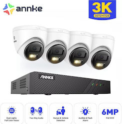 Annke Überwachungssystem 4 Kameras Kameras IP 5MP Annke Überwachungssystem 4 Kameras Kameras IP 5MP