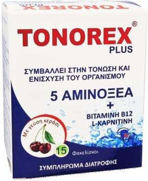 Medichrom Tonorex Plus Ειδικό Συμπλήρωμα Διατροφής 15 φακελίσκοι Κεράσι