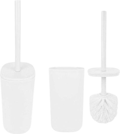 Plastic Coș de gunoi pentru baie Alb