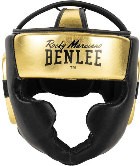 Benlee Adult Full Face Boxing Headgear Leather Black