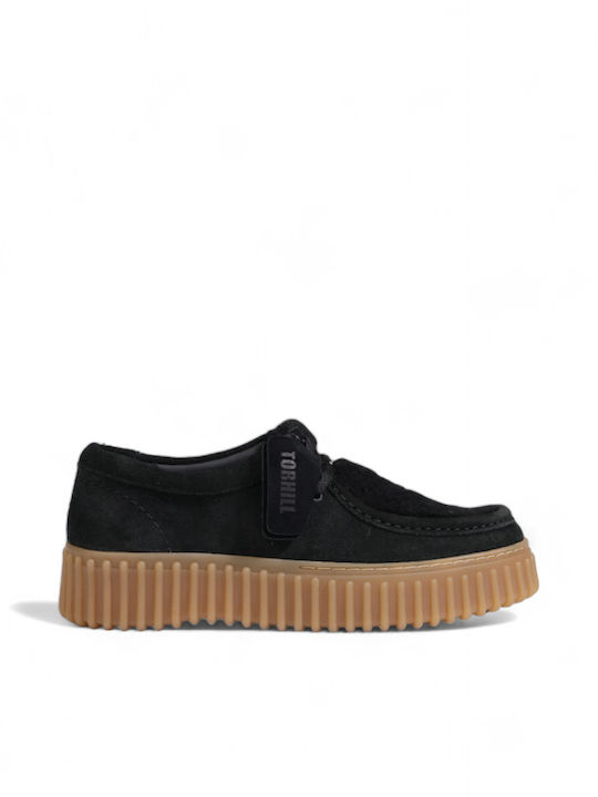 Δερμάτινα Γυναικεία Oxfords σε Μαύρο Χρώμα