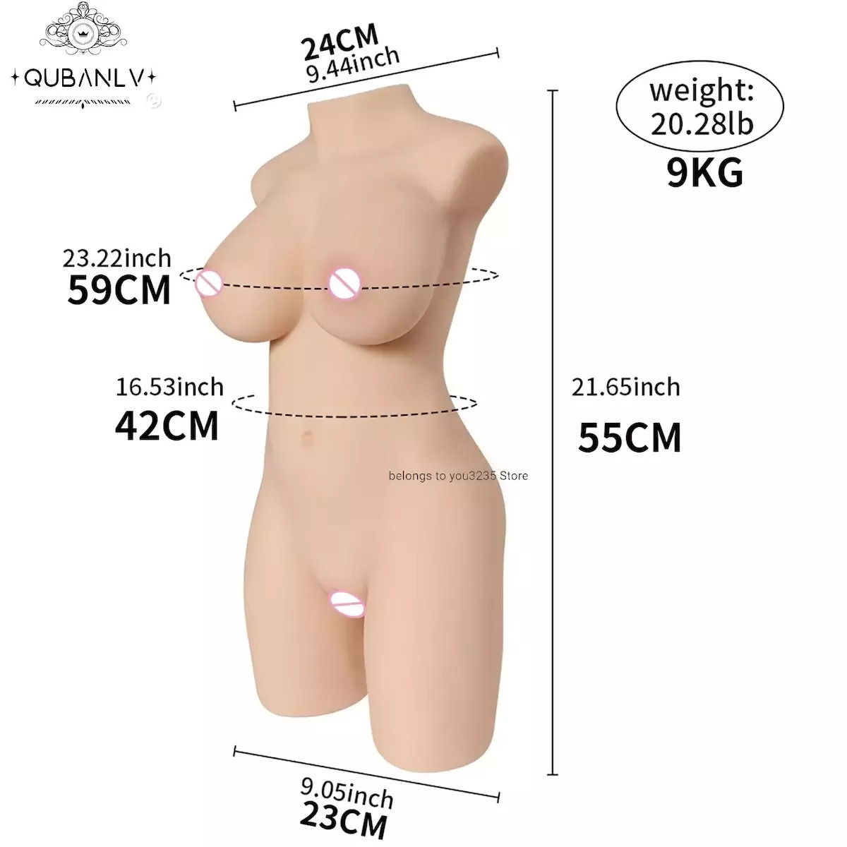 Busty Torso Doll Realistic Design Usb Heating Function 9kg Masturbator  SQWP2PCIME29W | Skroutz.gr