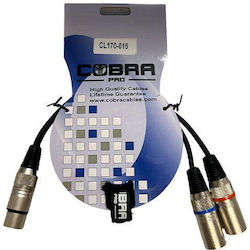 Cobra XLR female - 2 x XLR male 1.5m CL170-015