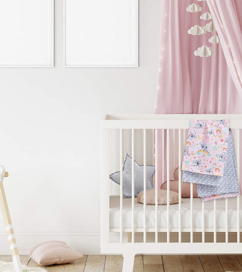 Das Home Подредба Koalla Hug Сиви 70x120см Детски Чаршафи с Ластик Das Home Подредба Koalla Hug Сиви 70x120см Детски Чаршафи с Ластик