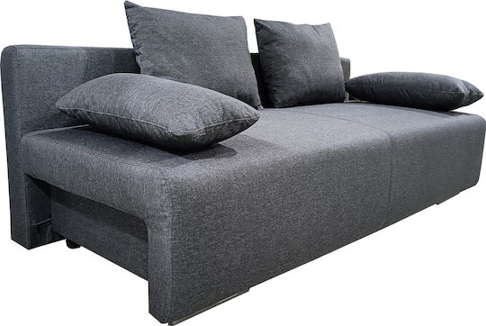 Urban Dreisitzer Sofa Bett mit Stauraum Dunkelgrau 194x93x72cm