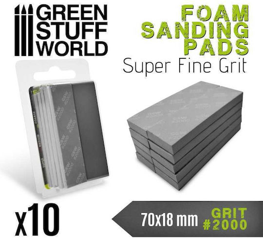 Green Stuff World Foam Sanding Pads Γυαλόχαρτο Μοντελισμού 1τμχ 2000 grit