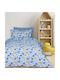 Das Home Σετ Σεντόνια Μονά Βαμβακερά Blue 170x260cm 3τμχ