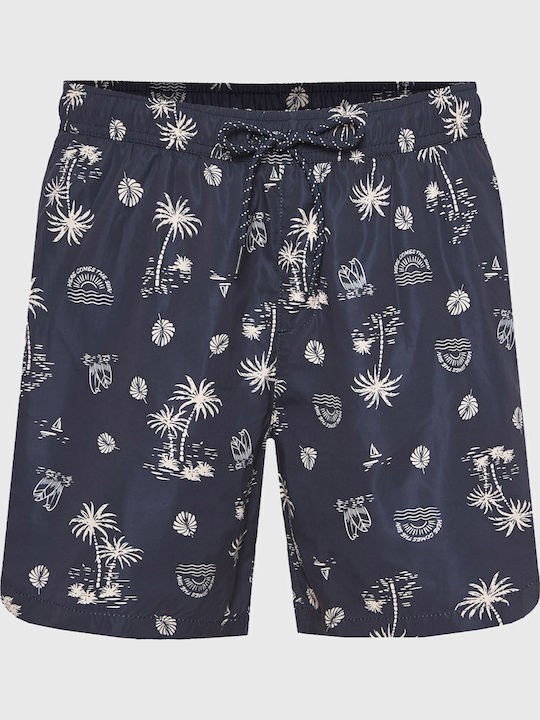 Funky Buddha Men's Swimwear Shorts Navy Blue Floral
