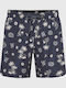 Men's Swimwear Shorts Navy Blue Floral