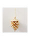 Hanging Ornament Pine Plastic Gold 11cm