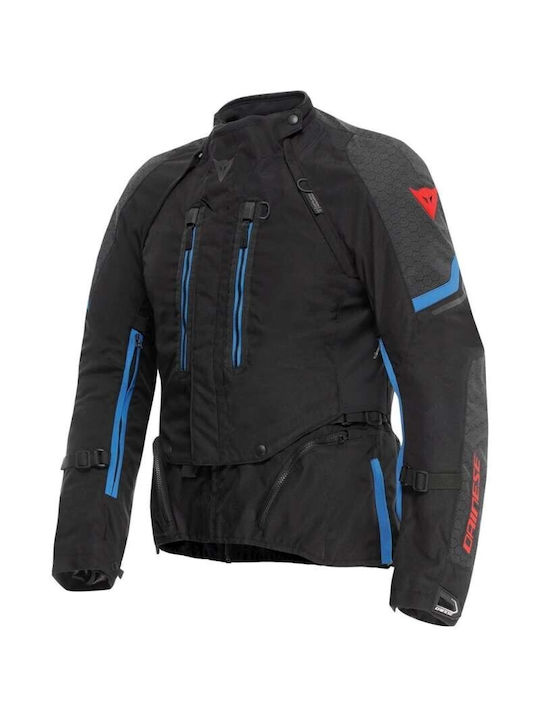 Dainese Super Adventure Χειμερινό Ανδρικό Μπουφάν Μηχανής Αδιάβροχο Black/Black/Blue