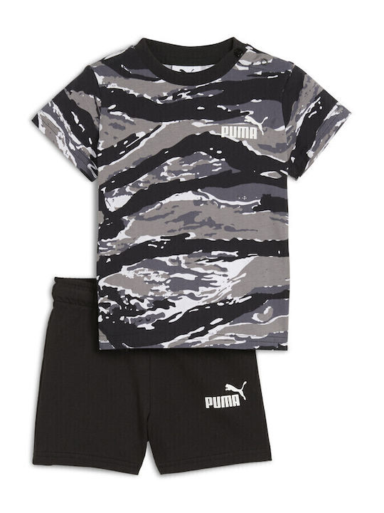 PUMA Kinderbekleidungsset mit Shorts Schwarz 2 Stück
