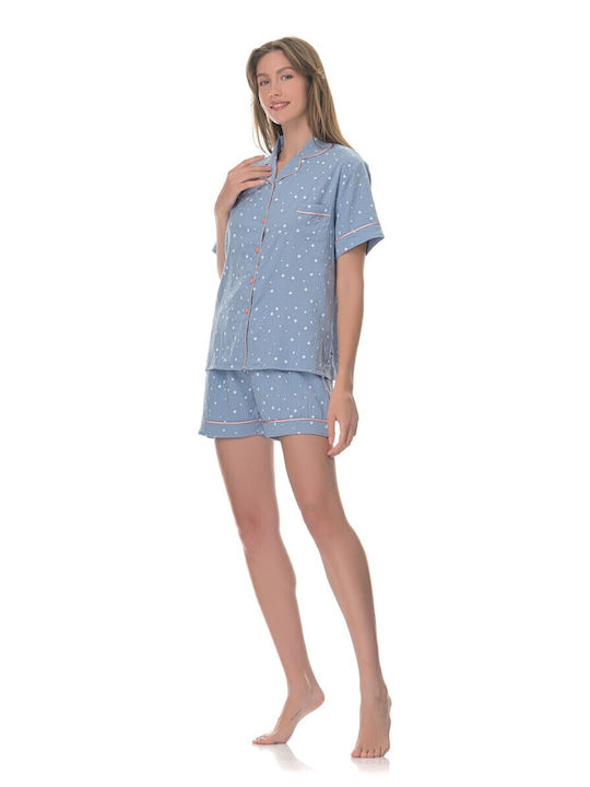 Lido Underwear Sommer Damen Pyjama-Set Blue Lido Underwear Sommer Damen Pyjama-Set Blue