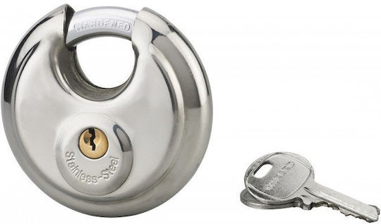 Thirard Steel Padlock Discus Padlock with Key 80mm 1pcs