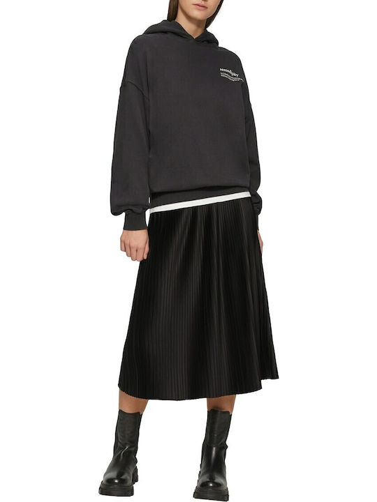 Pleated Maxi Skirt Black