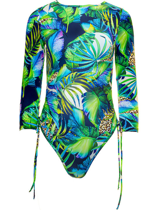 Ολόσωμο Μαγιό Floral Πολύχρωμο Tropical Μοτίβο