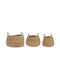 MSA Set Dekorative Körbe Korbweide Beigen 20x20cm 3Stücke