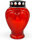 Electric Dedication Candle Heart Red – On Off Switch +/-150 Days Metallex