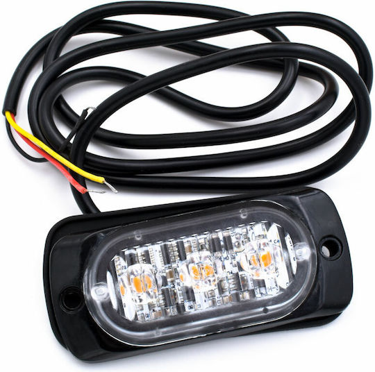 Led Strobe Όγκου 12/24v 3 Led – Vodol Κόκκινος Φωτισμός