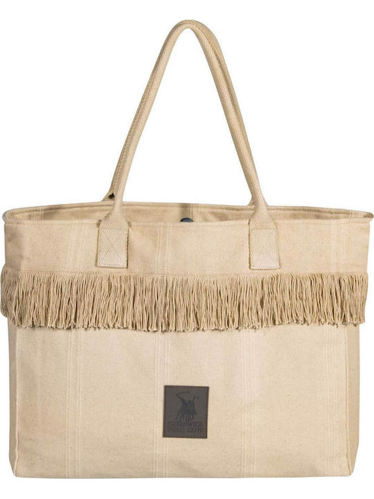Greenwich Polo Club Fabric Beach Bag Beige