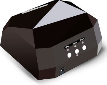 Diamandino Nail Polish Curing Lamp UV 36W Black