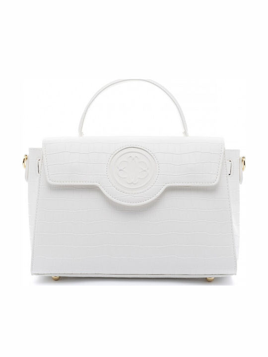 Women's Handbag Crocodile White