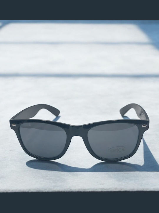 Dasoon Vision Unisex Γυαλιά Ηλίου με Μαύρο Σκελετό και Μαύρο Φακό 2478022