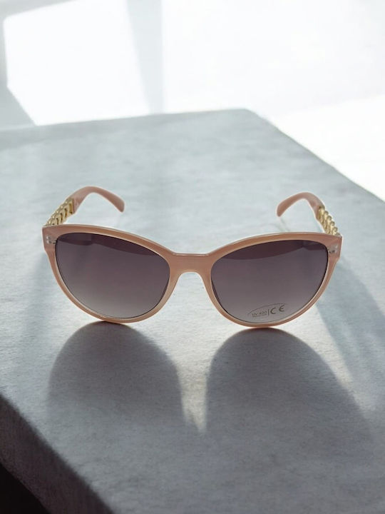 Dasoon Vision Women's Sunglasses with Pink Frame and Brown Lens 2478089