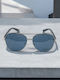 Dasoon Vision Unisex Sunglasses with Silver Frame and Blue Lens 2478035