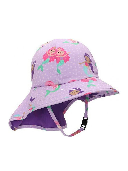 Zoocchini Kids' Hat Fabric Sunscreen Mermaid Lilac