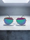 Dasoon Vision Unisex Sunglasses with Gold Metal Frame and Green Polarized Lens 2478083