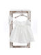 Lollipop White Baptism Dress Made of Tulle FΔ2535