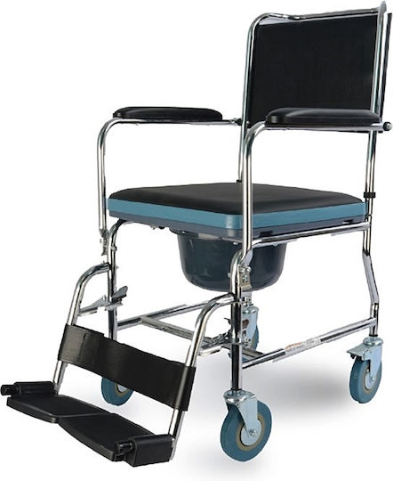 Medical Brace Αναπηρικό Αμαξίδιο Μπάνιου 43cm MB.W2052 Ασημί