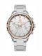 Beverly Hills Polo Club Men's Watch Battery with Silver Metal Bracelet