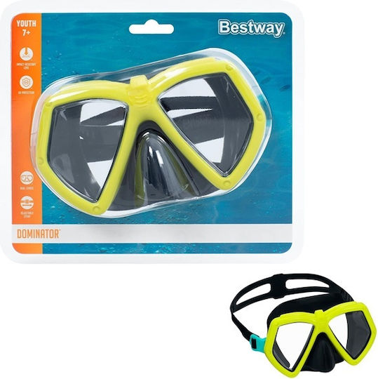 Bestway Μάσκα Θαλάσσης Σιλικόνης Κίτρινη