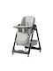Homeone Foldable Highchair with Metal Frame & Leatherette Seat White