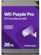 Western Digital Purple Pro 26TB HDD Hard Drive 3.5" SATA III 7200rpm with 512MB Cache for Recorder WD260PURP