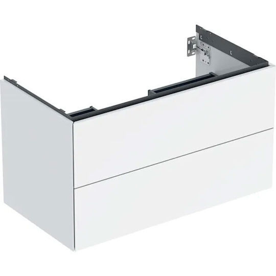 Geberit Πάγκος χωρίς Νιπτήρα Μ88.8xΒ47xΥ50.4cm Λευκό Γυαλιστερό