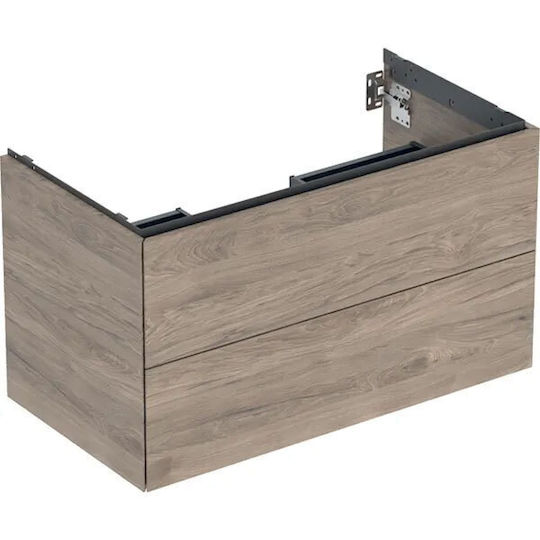 Geberit Πάγκος χωρίς Νιπτήρα Μ88.8xΒ47xΥ50.4cm Καφέ Hickory