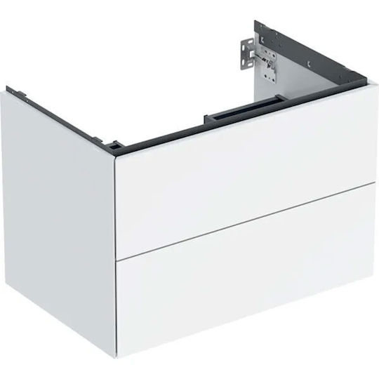 Geberit Πάγκος χωρίς Νιπτήρα Μ74xΒ47xΥ50.4cm Λευκό Γυαλιστερό
